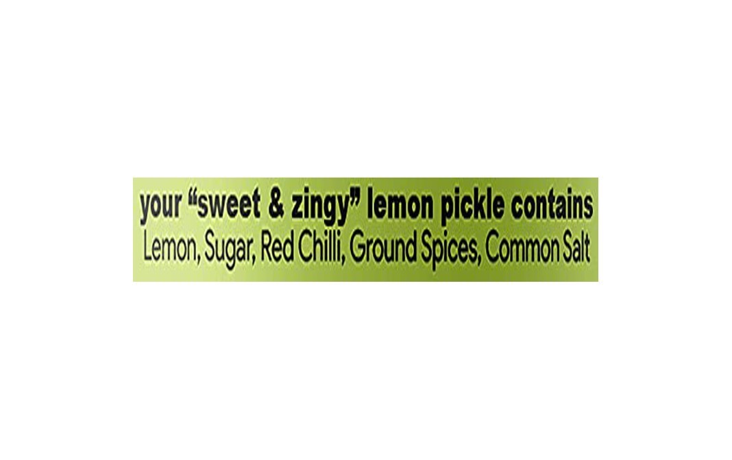 Hamam Dasta Lemon Pickle Sweet & Zingy   Glass Jar  400 grams
